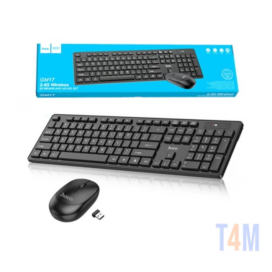 Hoco Business Wireless Keyboard and Mouse Set GM17 English Version Black